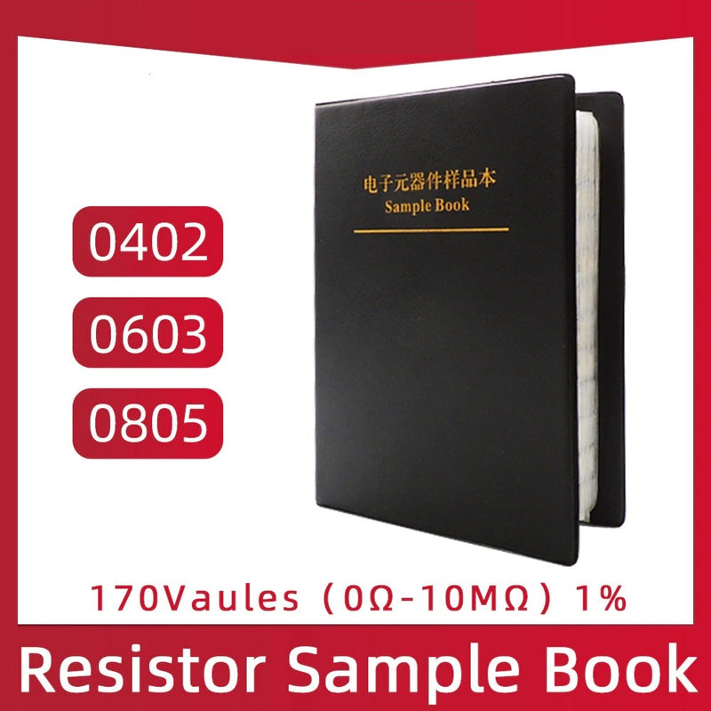 SMD modstand samplebog med 170 modstandsværdier