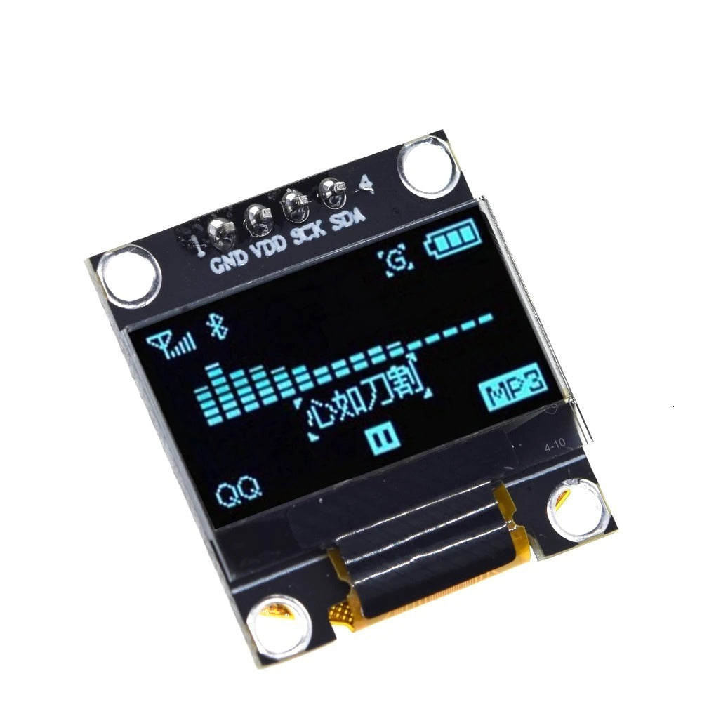 forsiden af et 0.96" OLED display 128x64 pixels